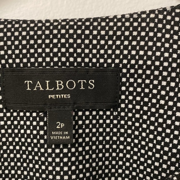 Talbots Petites Blazer Women’s Black and White Tweed Zip up Size 2P ‎ Business - Picture 4 of 10